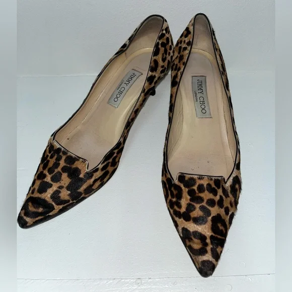 Jimmy Choo Leopard Kitten Heels - Picture 2 of 15